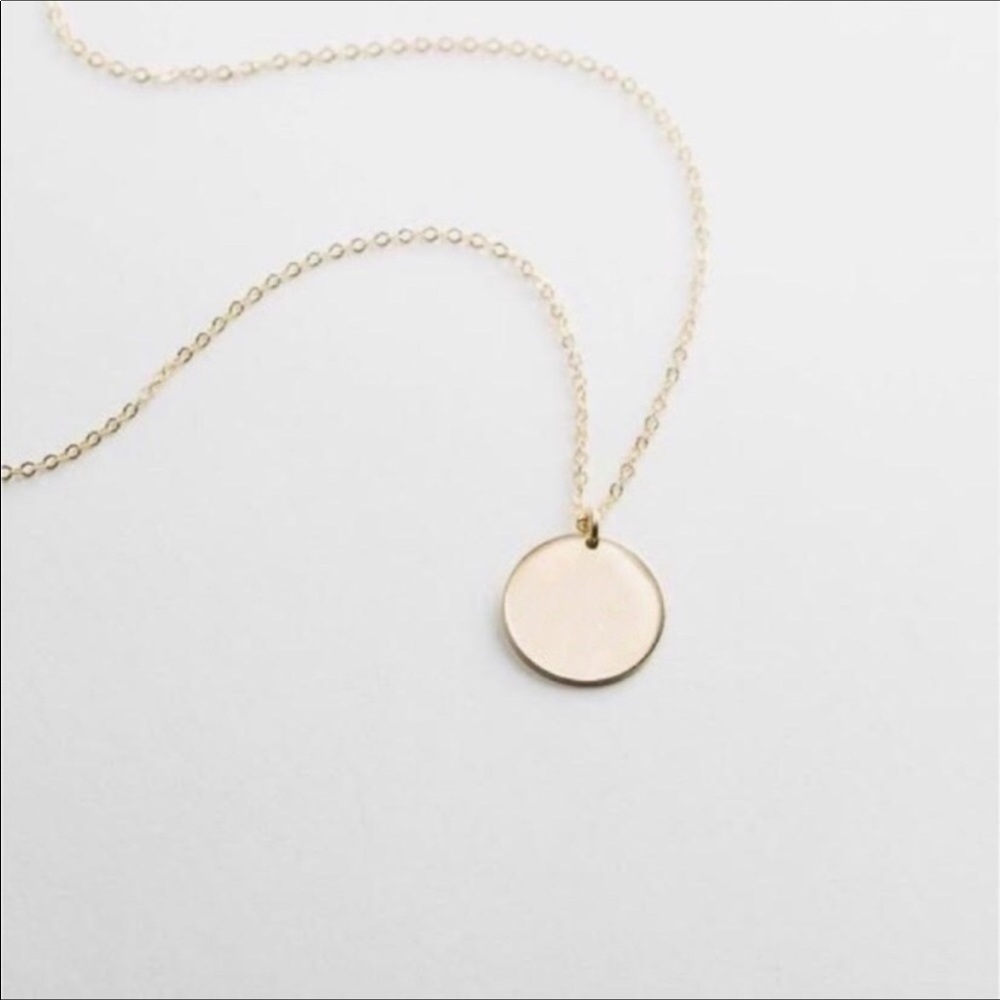 Round Disc Coin Necklace